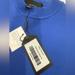 Aleeza Paris Knit Sweater in Vibrant Blue size XL
